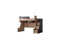Pat supraetajat, Hanah Home, Aktif, 237x260x115 cm, PAL, Antracit/Maro