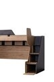 Pat supraetajat, Hanah Home, Aktif, 237x260x115 cm, PAL, Antracit/Maro