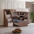 Pat supraetajat, Hanah Home, Milano, 260x185x106 cm, PAL, Crem/Maro