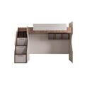 Pat supraetajat, Hanah Home, Milano, 260x185x106 cm, PAL, Crem/Maro