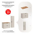 Set mobilier baie Adel Cashmere Wotan 80 cm HC, dulap inalt si masca lavoar, Comad, MDF/PAL, casmir
