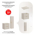 Set mobilier baie Adel Cashmere 60 cm, dulap inalt si masca lavoar, Comad, MDF/PAL, casmir