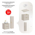 Set mobilier baie Adel Cashmere Smile 60 cm, dulap inalt si masca cu lavoar, Comad, MDF/PAL, casmir