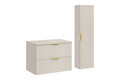 Set mobilier baie Adel Cashmere 80 cm HC, dulap inalt si masca lavoar, Comad, MDF/PAL, casmir