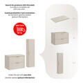 Set mobilier baie Adel Cashmere 80 cm HC, dulap inalt si masca lavoar, Comad, MDF/PAL, casmir