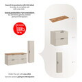 Set mobilier baie Adel Cashmere Wotan 120 cm, dulap inalt si masca dubla lavoar, Comad, MDF/PAL, casmir