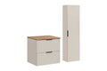 Set mobilier baie Adel Cashmere Wotan 60 cm HC, dulap inalt si masca lavoar, Comad, MDF/PAL, casmir