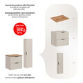 Set mobilier baie Adel Cashmere Wotan 60 cm HC, dulap inalt si masca lavoar, Comad, MDF/PAL, casmir
