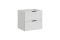 Set mobilier Adel White Anna 60 cm, dulap inalt, masca cu lavoar si oglinda cu LED, Comad, alb