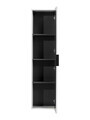 Set mobilier Adel White Anna 60 cm, dulap inalt, masca cu lavoar si oglinda cu LED, Comad, alb