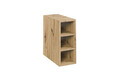 Set mobilier baie Adel White Artisan 140 cm HC, dulap inalt si masca dubla lavoar, Comad, MDF/PAL, alb mat/stejar