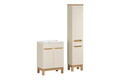 Set mobilier baie Bali Cashmere Lava 60 cm HC, dulap inalt, masca cu lavoar, Comad, MDF/PAL, casmir