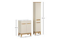 Set mobilier baie Bali Cashmere Lava 60 cm HC, dulap inalt, masca cu lavoar, Comad, MDF/PAL, casmir