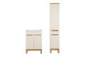 Set mobilier baie Bali Cashmere Lava 60 cm HC, dulap inalt, masca cu lavoar, Comad, MDF/PAL, casmir