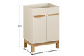 Set mobilier baie Bali Cashmere Lava 60 cm HC, dulap inalt, masca cu lavoar, Comad, MDF/PAL, casmir