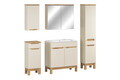 Set mobilier baie Bali Cashmere Sky 80 cm, dulapuri, masca cu lavoar si cabinet cu oglinda, Comad, MDF/PAL, casmir