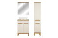 Set mobilier baie Bali Cashmere Wotan 60 cm, dulap inalt, masca cu lavoar si cabinet cu oglinda, Comad, MDF/PAL, casmir