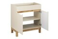 Set mobilier baie Bali Cashmere Natural Wotan 80 cm HC, dulap inalt si masca lavoar, Comad, MDF/PAL, casmir