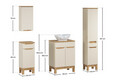 Set mobilier baie Bali Cashmere Wotan Pati 60 cm, dulapuri si masca cu lavoar, Comad, MDF/PAL, casmir