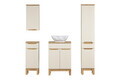 Set mobilier baie Bali Cashmere Wotan Pati 60 cm, dulapuri si masca cu lavoar, Comad, MDF/PAL, casmir