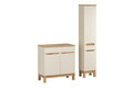 Set mobilier baie Bali Cashmere Wotan 80 cm HC, dulap inalt si masca lavoar, Comad, MDF/PAL, casmir