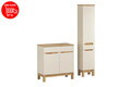 Set mobilier baie Bali Cashmere Wotan 80 cm HC, dulap inalt si masca lavoar, Comad, MDF/PAL, casmir
