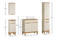 Set mobilier baie Bali Cashmere Wotan 80 cm HC LC, dulapuri, masca cu lavoar si cabinet cu oglinda, Comad, MDF/PAL, casmir