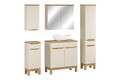 Set mobilier baie Bali Cashmere Wotan 80 cm HC MC, dulapuri, masca cu lavoar si cabinet cu oglinda, Comad, MDF/PAL, casmir