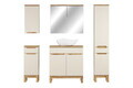 Set mobilier baie Bali Cashmere Wotan 80 cm HC MC, dulapuri, masca cu lavoar si cabinet cu oglinda, Comad, MDF/PAL, casmir