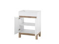 Set mobilier baie Bali White Lava 60 cm, dulapuri, masca cu lavoar si cabinet cu oglinda, Comad, MDF/PAL, alb