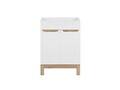 Set mobilier baie Bali White Lava 60 cm, dulap inalt si masca cu lavoar, Comad, MDF/PAL, alb