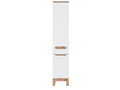 Set mobilier baie Bali White Lava 60 cm, dulap inalt si masca cu lavoar, Comad, MDF/PAL, alb