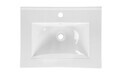 Set mobilier baie Bali White Lava 60 cm, dulap inalt, masca cu lavoar si cabinet cu oglinda, Comad, MDF/PAL, alb