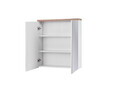 Set mobilier baie Bali White Lava 60 cm, dulap inalt, masca cu lavoar si cabinet cu oglinda, Comad, MDF/PAL, alb