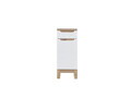 Set mobilier baie Bali White Lava 80 cm, dulapuri, masca cu lavoar si cabinet cu oglinda, Comad, MDF/PAL, alb