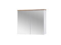 Set mobilier baie Bali White Lava 80 cm 804 1, dulapuri, masca cu lavoar si cabinet cu oglinda, Comad, MDF/PAL, alb