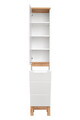 Set mobilier baie Bali White Lava 80 cm 804 1, dulapuri, masca cu lavoar si cabinet cu oglinda, Comad, MDF/PAL, alb