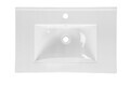 Set mobilier baie Bali White Lava 80 cm 840, dulap inalt si masca cu lavoar, Comad, MDF/PAL, alb