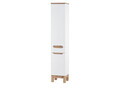 Set mobilier baie Bali White Lava 80 cm 840, dulap inalt si masca cu lavoar, Comad, MDF/PAL, alb