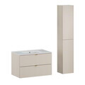 Set mobilier baie Dalia Cashmere Lava 80 cm , dulap inalt si masca lavoar, Comad, PAL, casmir