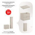Set mobilier baie Dalia Cashmere 60 cm HC, dulap inalt si masca lavoar, Comad, PAL, casmir