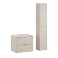 Set mobilier baie Dalia Cashmere 60 cm HC, dulap inalt si masca lavoar, Comad, PAL, casmir