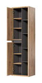 Set mobilier baie Devon 100 cm, dulap inalt, masca cu lavoar si cabinet cu oglinda, Comad, PAL, stejar/negru