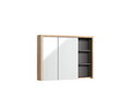 Set mobilier baie Devon 100 cm, dulap inalt, masca cu lavoar si cabinet cu oglinda, Comad, PAL, stejar/negru