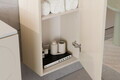 Set mobilier baie Donna Sand 60 cm, dulap inalt si masca lavoar, Comad, MDF/PAL, bej nisip