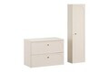 Set mobilier baie Donna Sand 80 cm, dulap inalt si masca lavoar, Comad, MDF/PAL, bej nisip