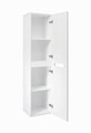 Set mobilier baie Fiji White 60 cm, dulap inalt, masca cu lavoar si oglinda, Comad, MDF/PAL, alb