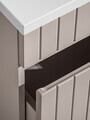 Set mobilier baie Iconic Cashmere 60 cm, dulap inalt, masca cu lavoar si oglinda, Comad, MDF/PAL, casmir