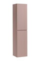 Set mobilier baie Iconic Rose Lili 80 cm, dulap inalt, masca cu lavoar si oglinda, Comad, MDF/PAL, roz