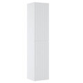 Set mobilier baie Iconic White 100 cm, dulap inalt, masca cu lavoar si oglinda, Comad, MDF/PAL, alb